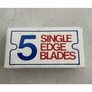 Vintage HYDE TOOLS Single Edge Blades Box w 5 Blades Southbridge Massachusetts